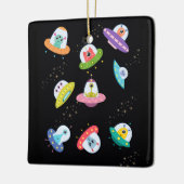 UFO SHIPS PATTERN KERAMIKORNAMENT (Links)