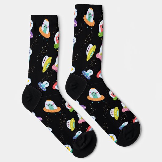 UFO SHIPS PATTERN SOCKEN (Rechts)