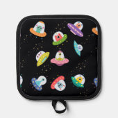 UFO SHIPS PATTERN TOPFLAPPEN (Vorderseite)