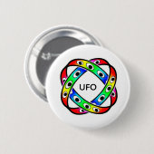 UFO (Sie können die Wörter ändern) Button (Vorne & Hinten)