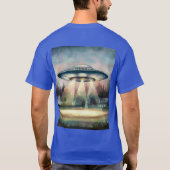 UFO Sighting Wasserfarbe T - Shirt (Rückseite)