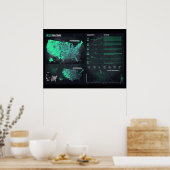 UFO Sightings Infographic 28" x 20" Poster (Matte) (Küche)