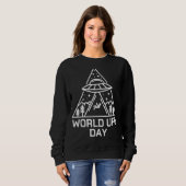 Ufo Space Alien Ufo Alien Abduction World Ufo Day Sweatshirt (Vorne ganz)