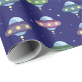 UFO Space Geburtstagsparty Geschenkpapier (Rolleneckpunkt)