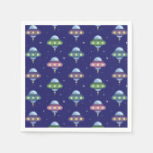 UFO Space Geburtstagsparty Serviette (Vorderseite)