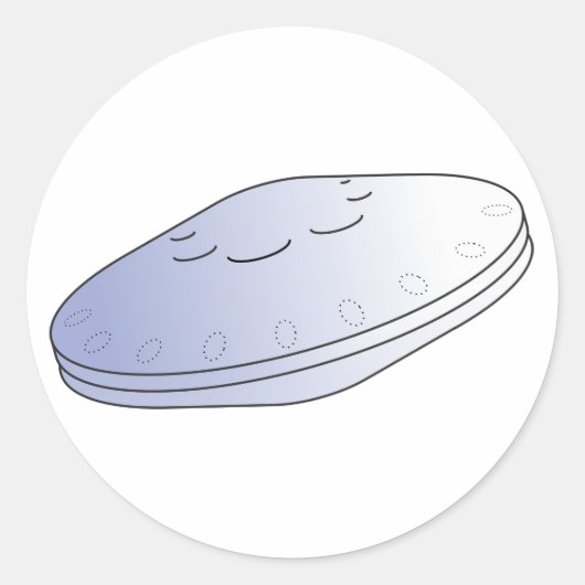 UFO-Stickers Runder Aufkleber (Vorderseite)