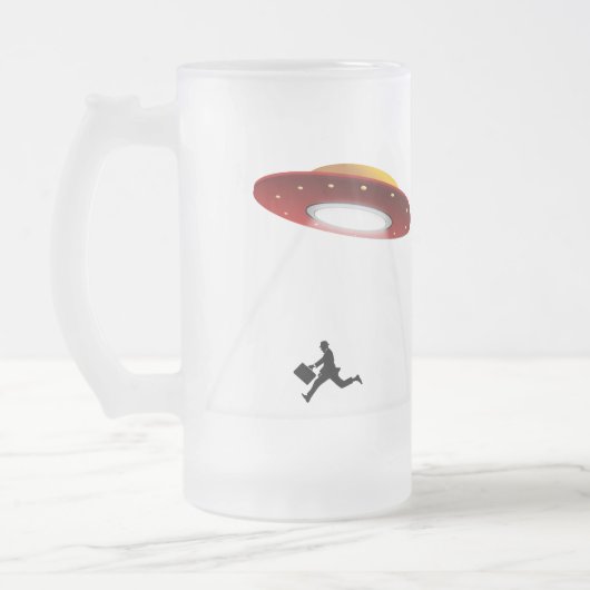 UFO-Studio-Tasse Mattglas Bierglas (Links)