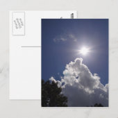 UFO Sunburst Fluffy White Clouds Postkarte (Vorne/Hinten)