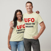 UFO-T - Shirt - Ich Wollte zu glauben - Naturfarbe (Unisex)