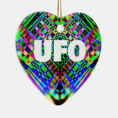 UFO (Text bearbeiten) Herz-geformt Ornament (Rechts)