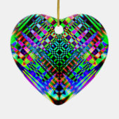 UFO (Text bearbeiten) Herz-geformt Ornament (Hinten)