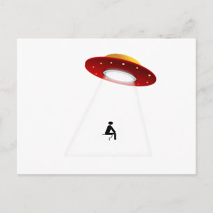 UFO-Toilette Postkarte