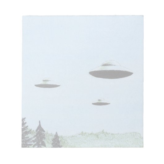 UFO Trio Notizblock (Vorderseite)