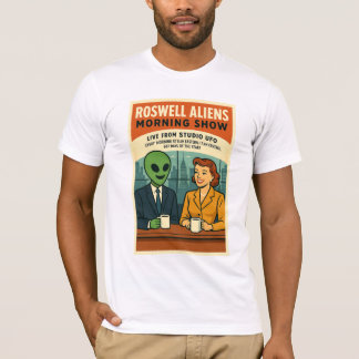 UFO TV Anchorman Morning Show Roswell Außerirdisch T-Shirt