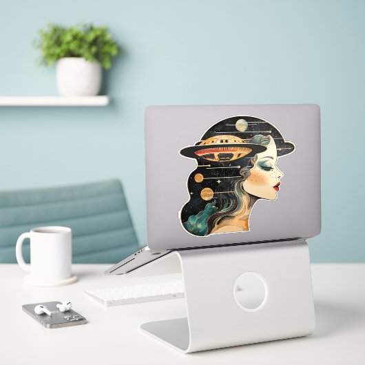 UFO UAP Dreams Aufkleber (Laptop auf Schreibtisch)