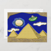 UFO über Ägypten Postkarte (Vorne/Hinten)