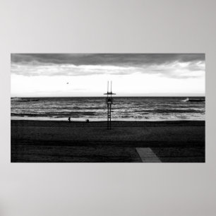 UFO über Barcelona (La Barceloneta) Poster