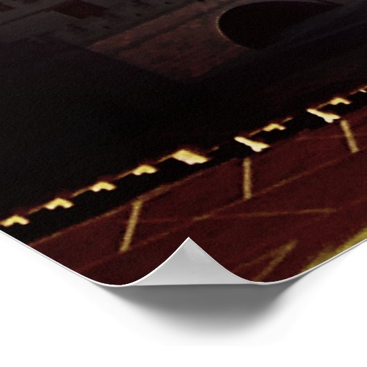 UFO über der großen Mauer der China Poster (Ecke)