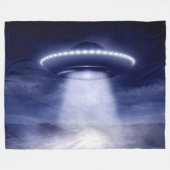 UFO ÜBER DIE LANGJÄHRIGE STRASSE FLEECEDECKE (Vorderseite (Horizontal))