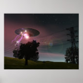 UFO über Powerlines 2 Poster (Vorne)