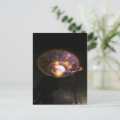 UFO über Stromlinien Postkarte (Stehend Vorderseite)