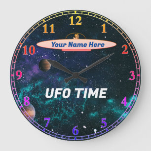UFO-Uhr Große Wanduhr