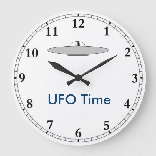 UFO-Uhr Große Wanduhr (Vorderseite)