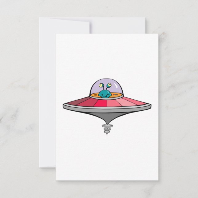 UFO und Alien im Weltraum (Vorderseite)