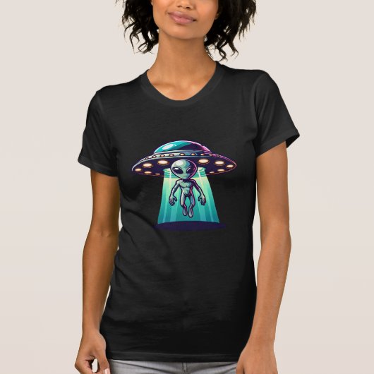 UFO und Alien T-Shirt (Vorderseite)
