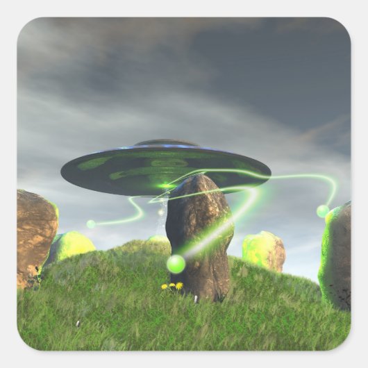 UFO- und Ancient Stone Circle Sticker (Vorderseite)
