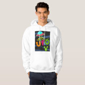UFO UND FRIEDEN UND LIEBE HOODIE (Vorne ganz)