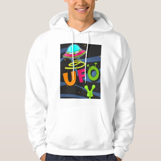 UFO UND FRIEDEN UND LIEBE HOODIE (Vorderseite)
