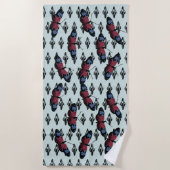 Ufo und Schmetterlinge Strandtuch (Vorderseite)