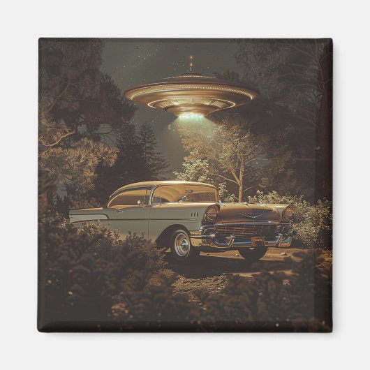 UFO und Stanleys BelAir von 1956 Magnet (Vorne)