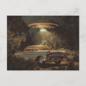 UFO und Stanleys BelAir von 1956 Postkarte (Vorderseite)