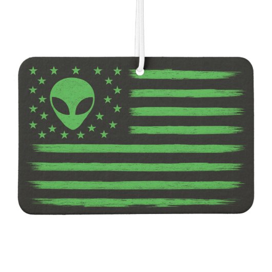 UFO United Staaten Flag Alien Autolufterfrischer (Vorderseite)