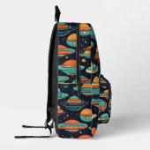 UFO Vintage Kunst Bedruckter Rucksack (Links)