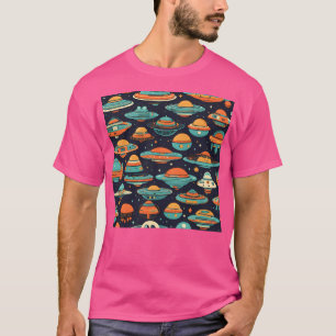 Ufo Vintage Kunst T-Shirt