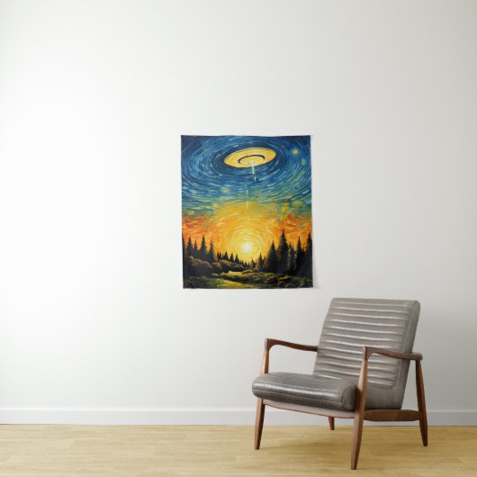 UFO von Van Gogh Wandteppich (Beispiel)
