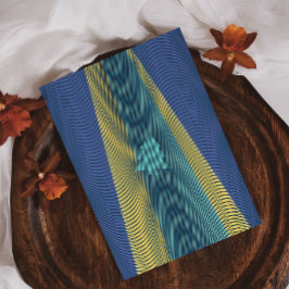 UFO Weihnachtsbaum Entführung Blau Grün Gelb Krass Feiertagspostkarte