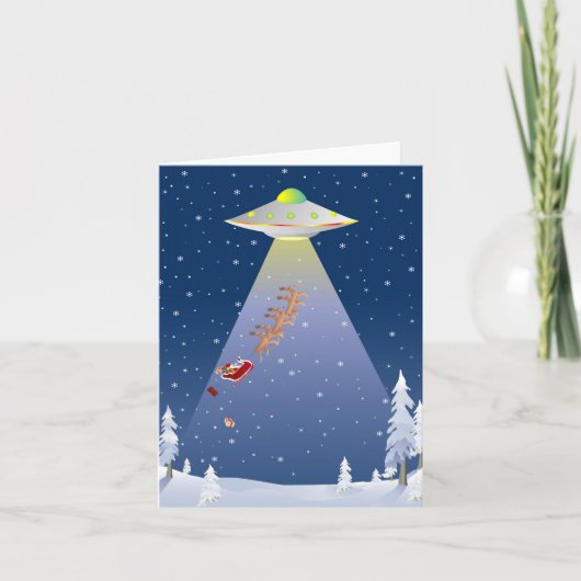 UFO Weihnachtskarte Feiertagskarte (Vorderseite)