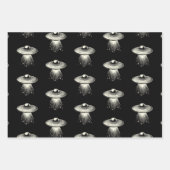 UFO Wrapping Paper Flat Sheet Set 3 Geschenkpapier Set (Vorderseite 3)