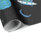UFO Wrapping Papier Geschenkpapier (Rolleneckpunkt)
