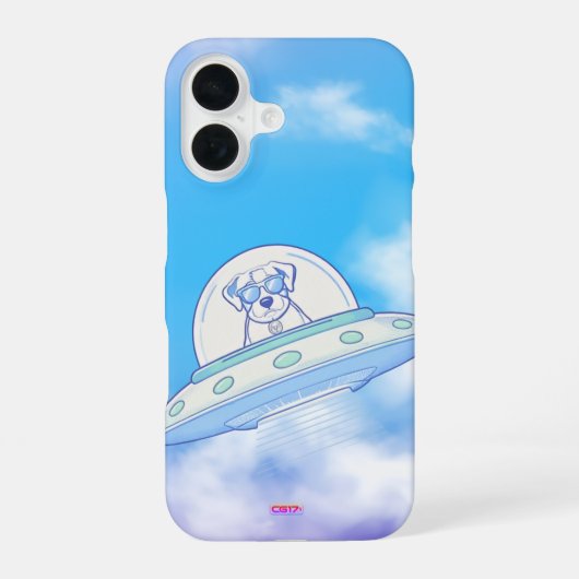 Ufodog logo 45g Clouds2 iPhone 16 Hülle (Rückseite)