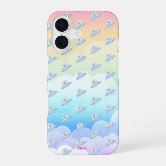 Ufodog logo 45g Clouds2 iPhone 16 Hülle (Rückseite)