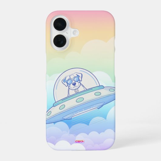 Ufodog logo 45g Clouds iPhone 16 Hülle (Rückseite)