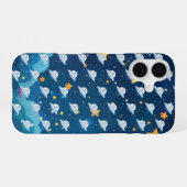 Ufodog logo 45g starry night iPhone 16 hülle (Rückseite (Horizontal))