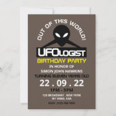 UFOlogist Party, Geburtstag Einladung (Vorderseite)