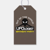 UFOlogist Party, Geburtstag Geschenkanhänger (Vorderseite)