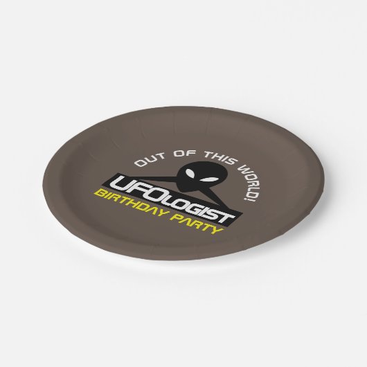UFOlogist Party, Geburtstag Pappteller (Schrägansicht)